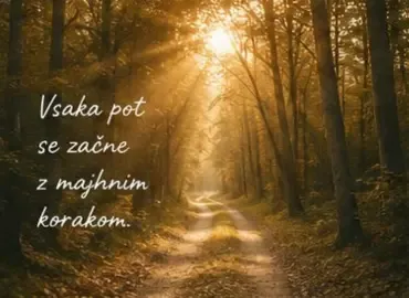 Vsaka pot se začne z majhnim korakom.